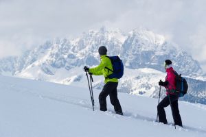 Schneeschuhwandern mit Blick auf den Wilden-Kaiser © TVB Kitzbüheler Alpen St. Johann in Tirol, Gerdl Franz